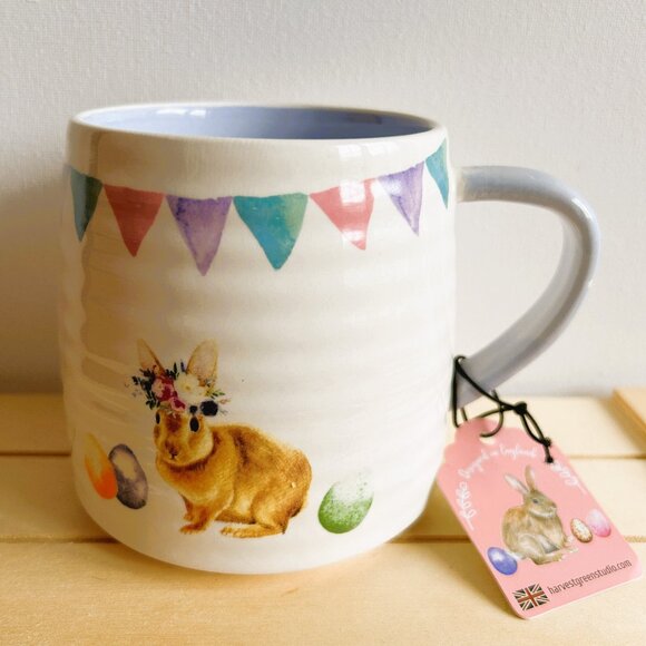 NWT Harvest Green Studio Easter Rabbit Mug Designed in England - Picture 1 of 14